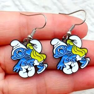 Hand Crafted Stitch Cartoon Earrings